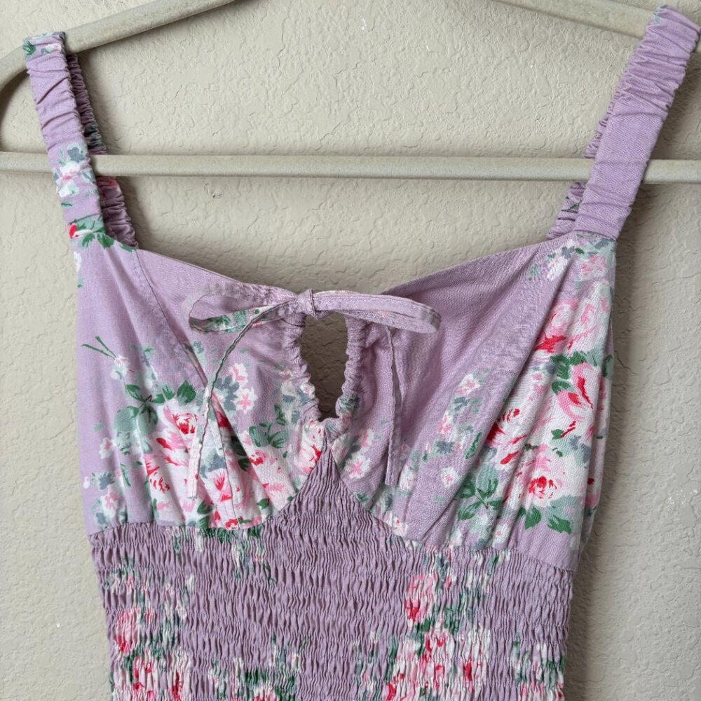 CB Positano Handmade in Italy Boho Floral Print Cotton Tiered Midi Dress - Picture 9 of 12